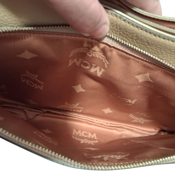 MCM Tan Leather Shoulder Bag - Picture 3 of 11